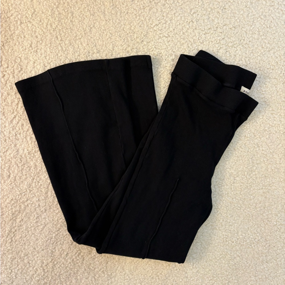 Donni ribbed kick flare pants